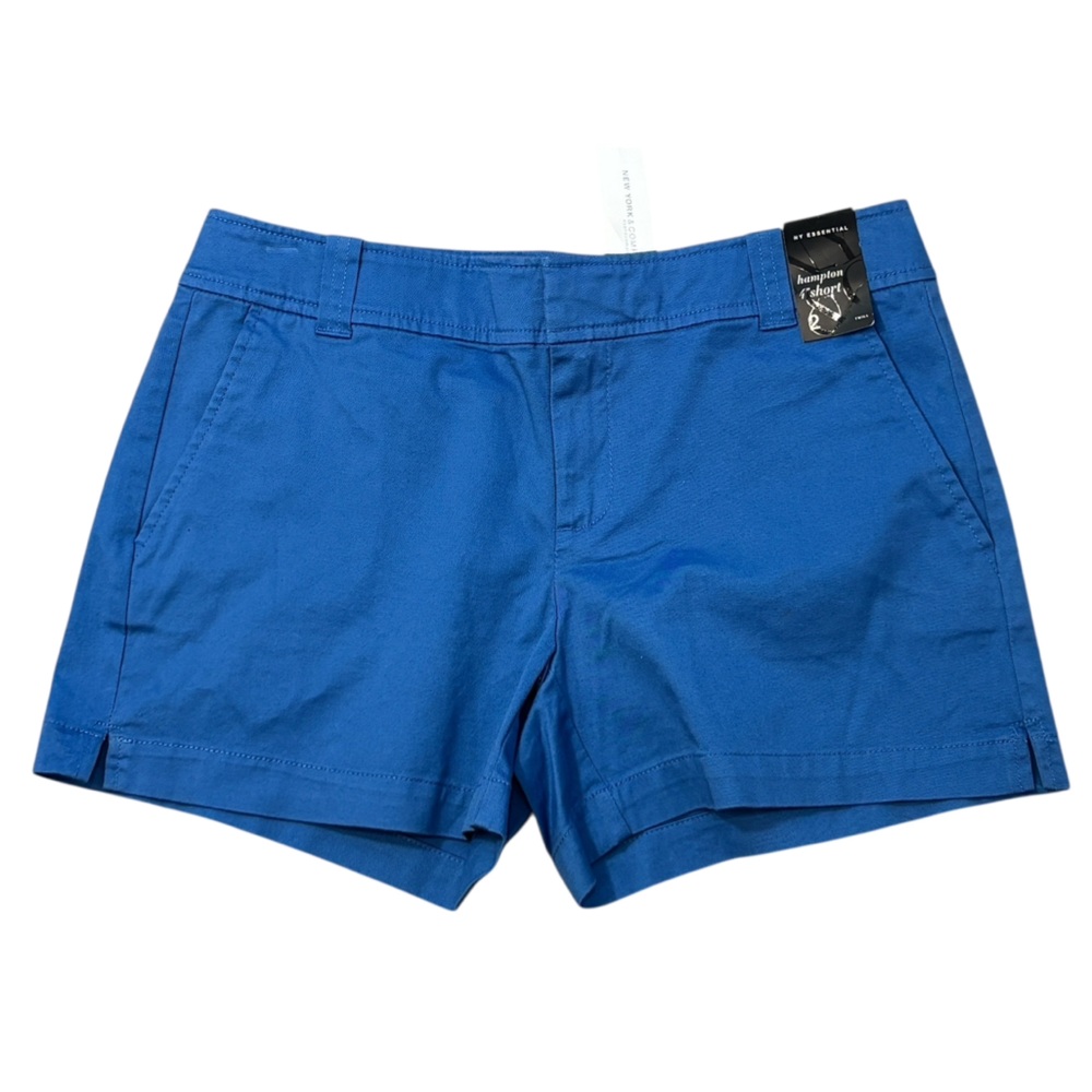 New York & Company Blue Hampton 4" Twill Short - Size 2 NWT